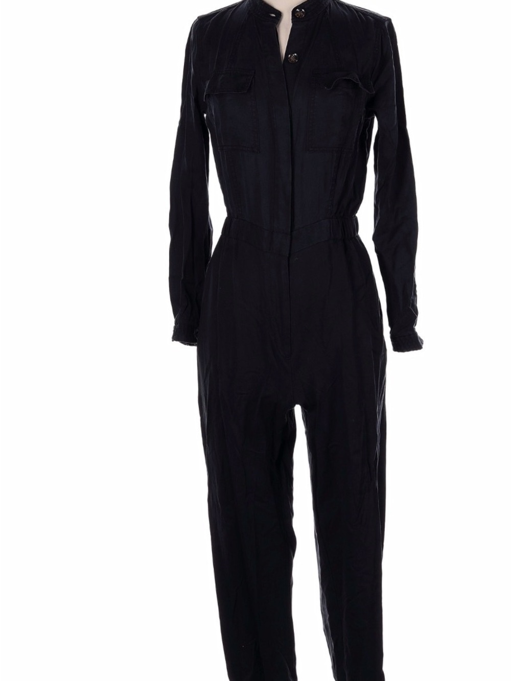 Banana Republic Black Long-Sleeve Jumpsuit